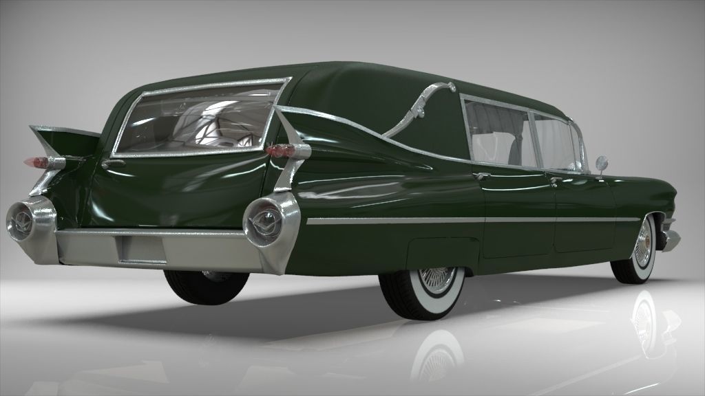 Cadillac Hearse Space Wagon Victoria SS 1959 3D model_24