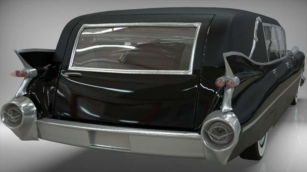 Cadillac Hearse Space Wagon Victoria SS 1959 3D model_13