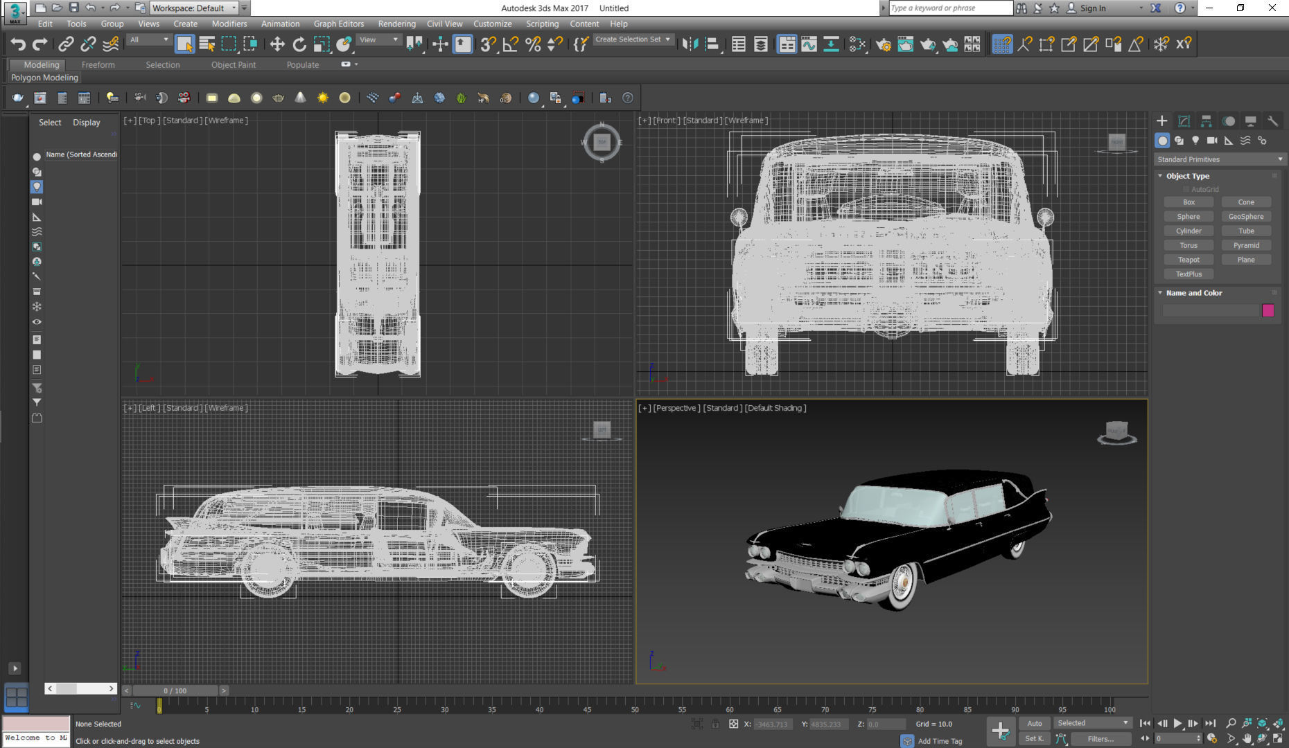 Cadillac Hearse Space Wagon Victoria SS 1959 3D model_9