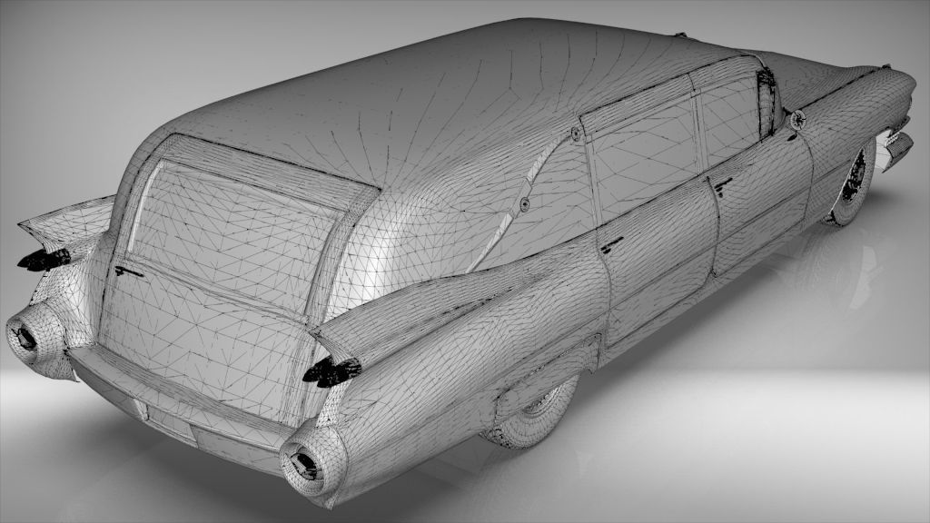 Cadillac Hearse Space Wagon Victoria SS 1959 3D model_28