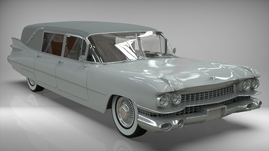 Cadillac Hearse Space Wagon Victoria SS 1959 3D model_17