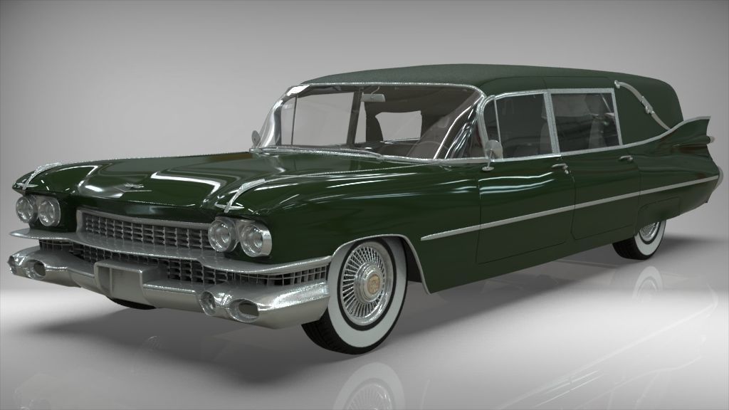 Cadillac Hearse Space Wagon Victoria SS 1959 3D model_23