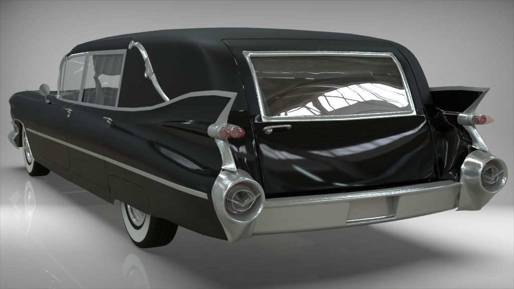 Cadillac Hearse Space Wagon Victoria SS 1959 3D model_12