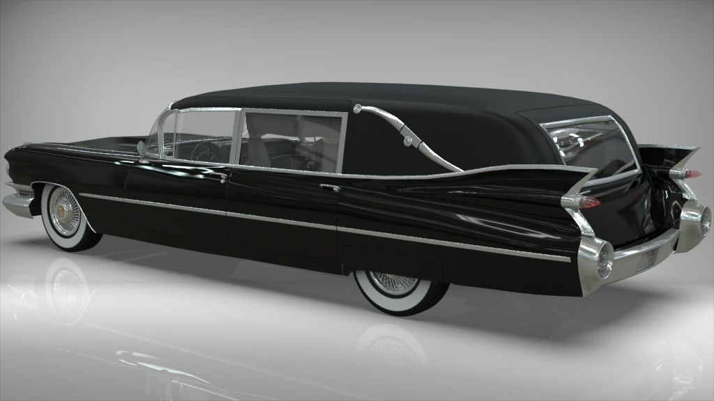 Cadillac Hearse Space Wagon Victoria SS 1959 3D model_11