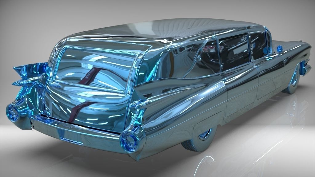 Cadillac Hearse Space Wagon Victoria SS 1959 3D model_34