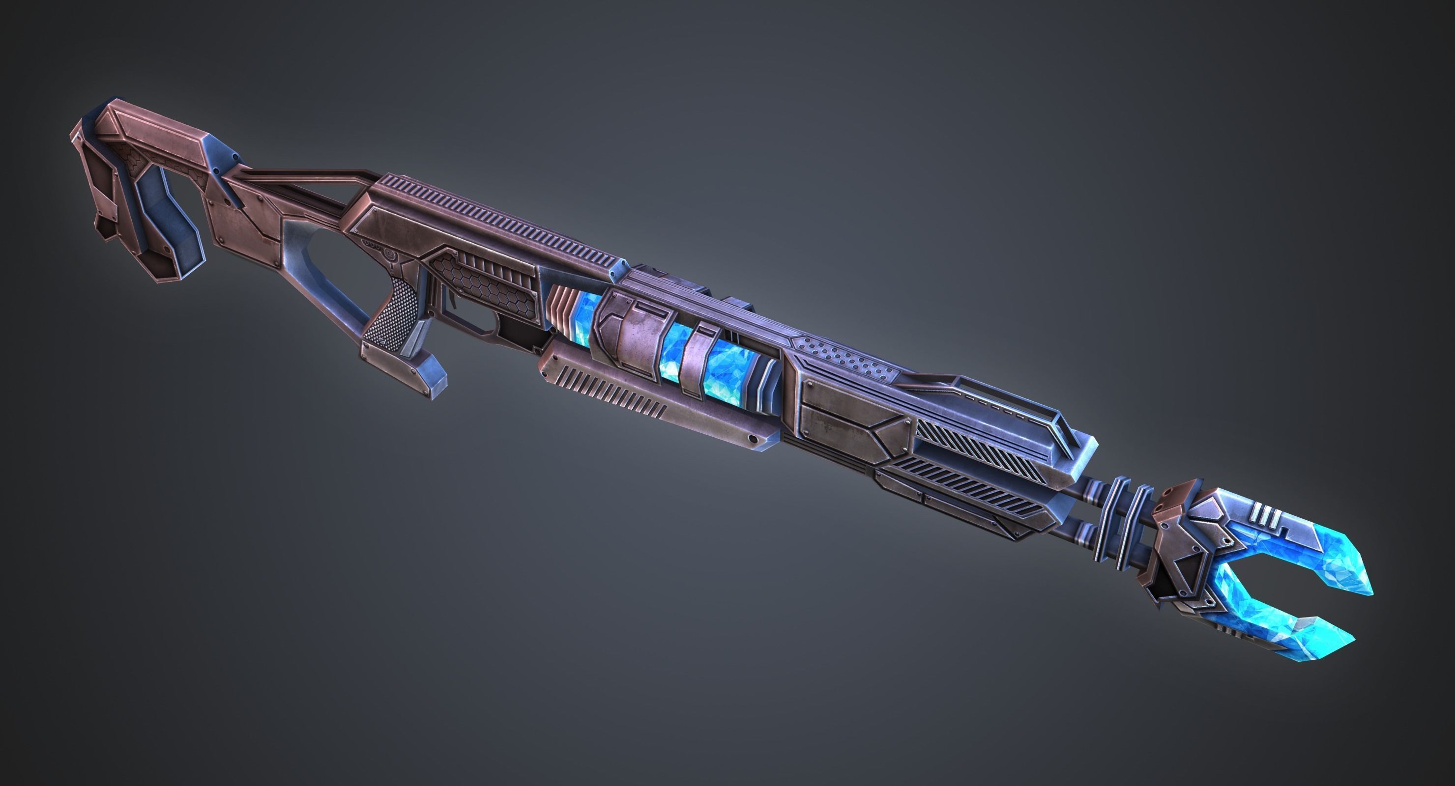 Energy Scepter Ultra Weapon Low-poly 3D model_4