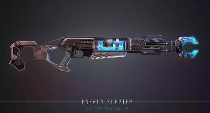 Energy Scepter Ultra Weapon Low-poly 3D model
