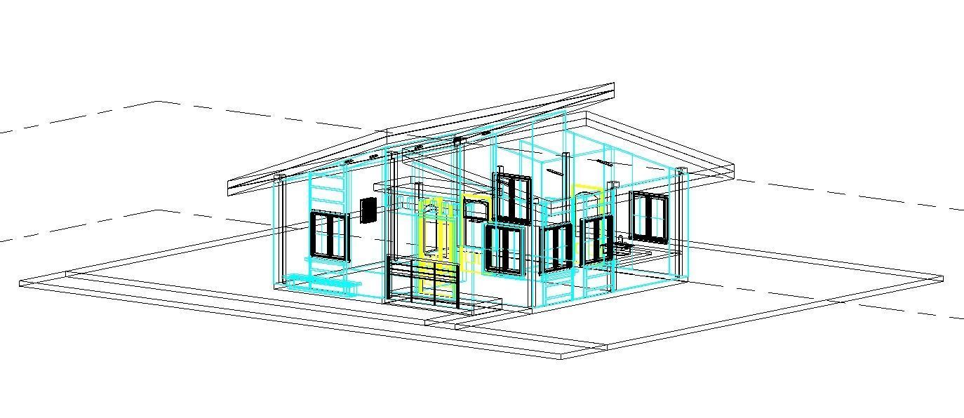 Sloped Roof Private House 3D model_5