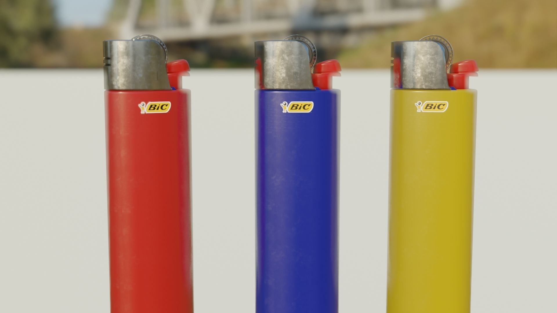 Disposable BIC Lighter 3D Model 3D model_2