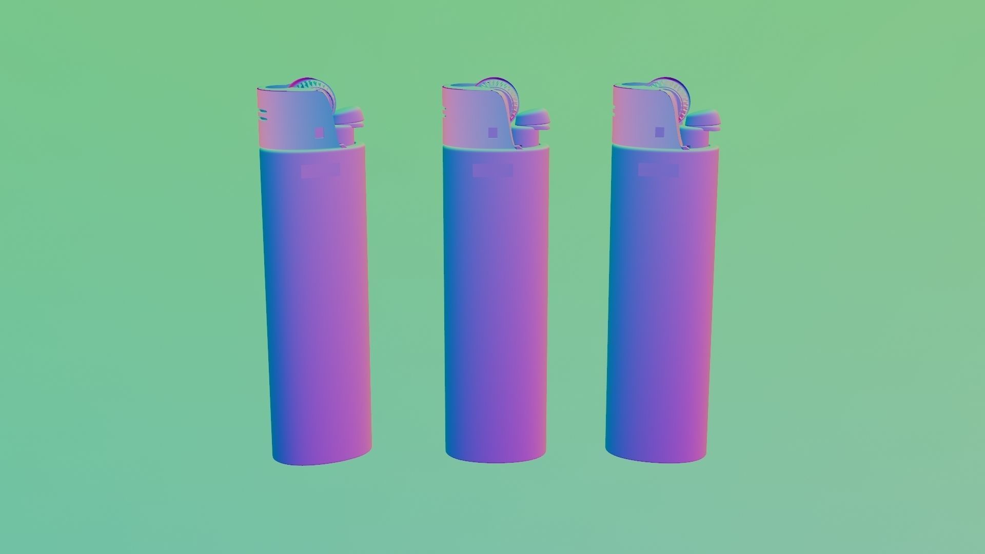 Disposable BIC Lighter 3D Model 3D model_7