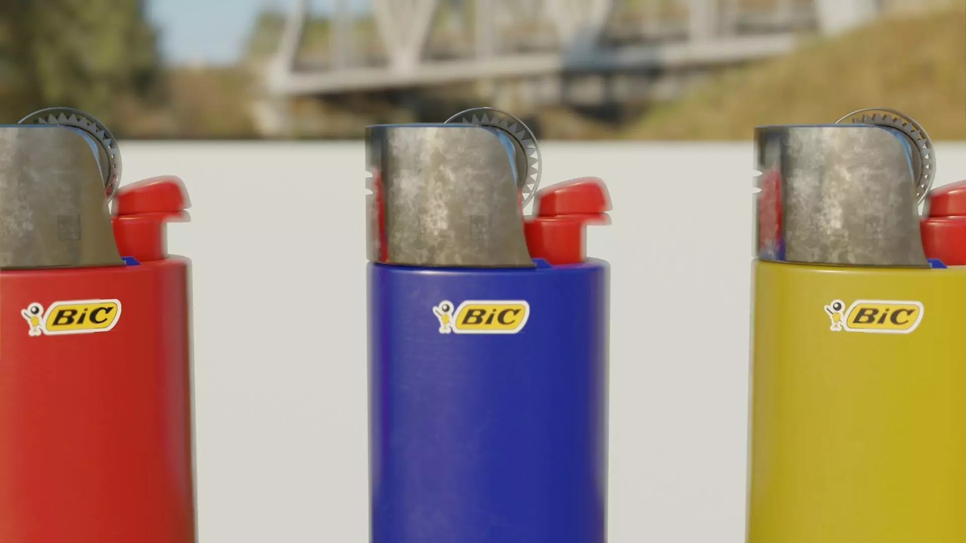 Disposable BIC Lighter 3D Model 3D model_0