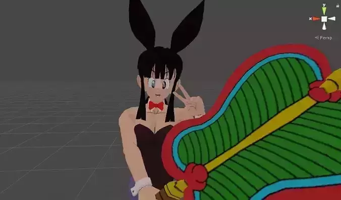 Dragonball Z Character - bani girl chichi Low-poly 3D model