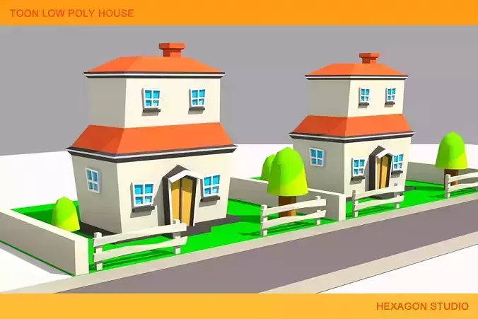 Toon Low Poly House