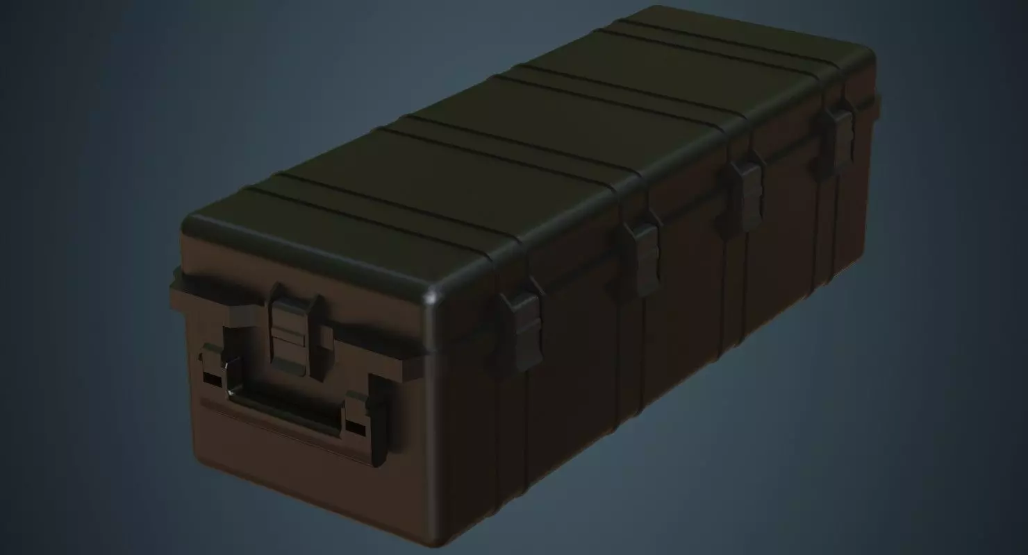Military Case 4A Low-poly 3D model_0