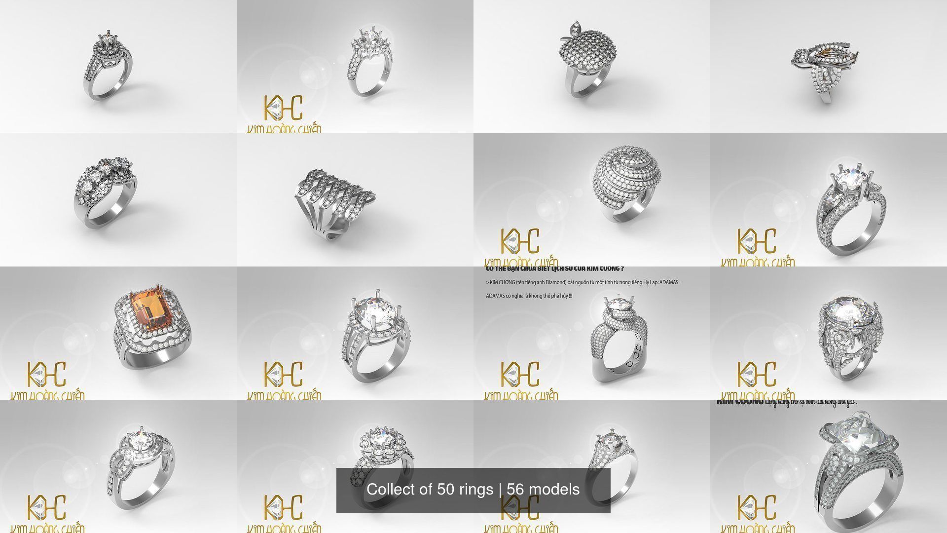 Collect of 50 rings 3D Model Collection_2