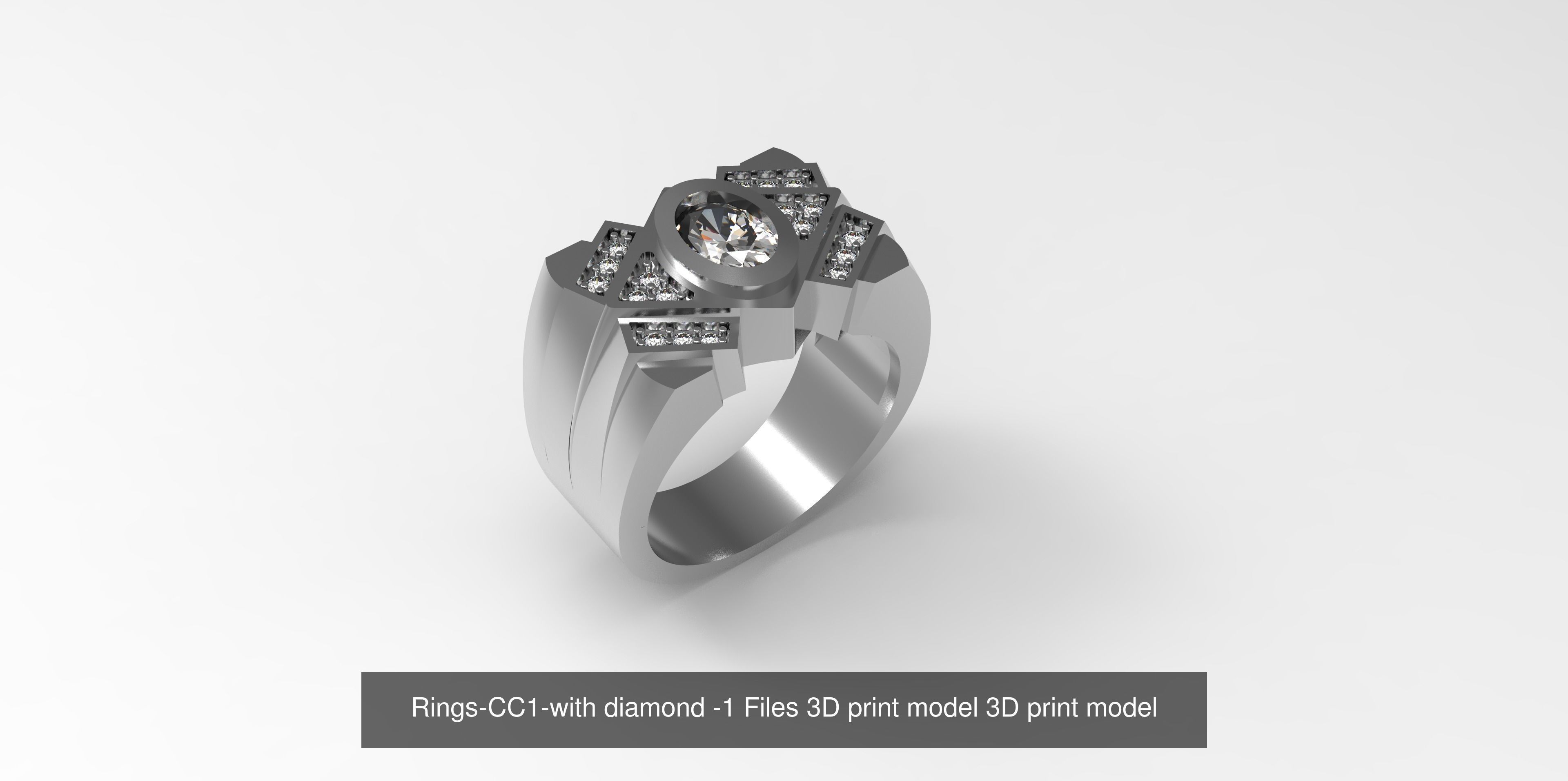 Collect of 50 rings 3D Model Collection_10