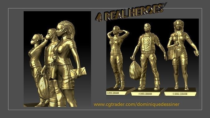 4 Real Heroes Free 3D print model