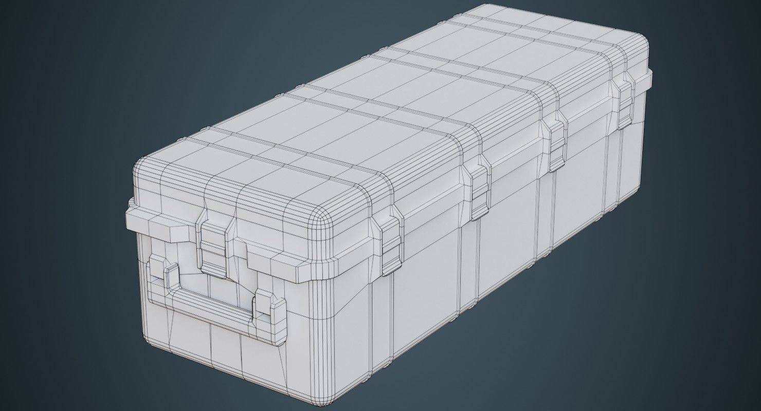 Military Case 4B Low-poly 3D model_5