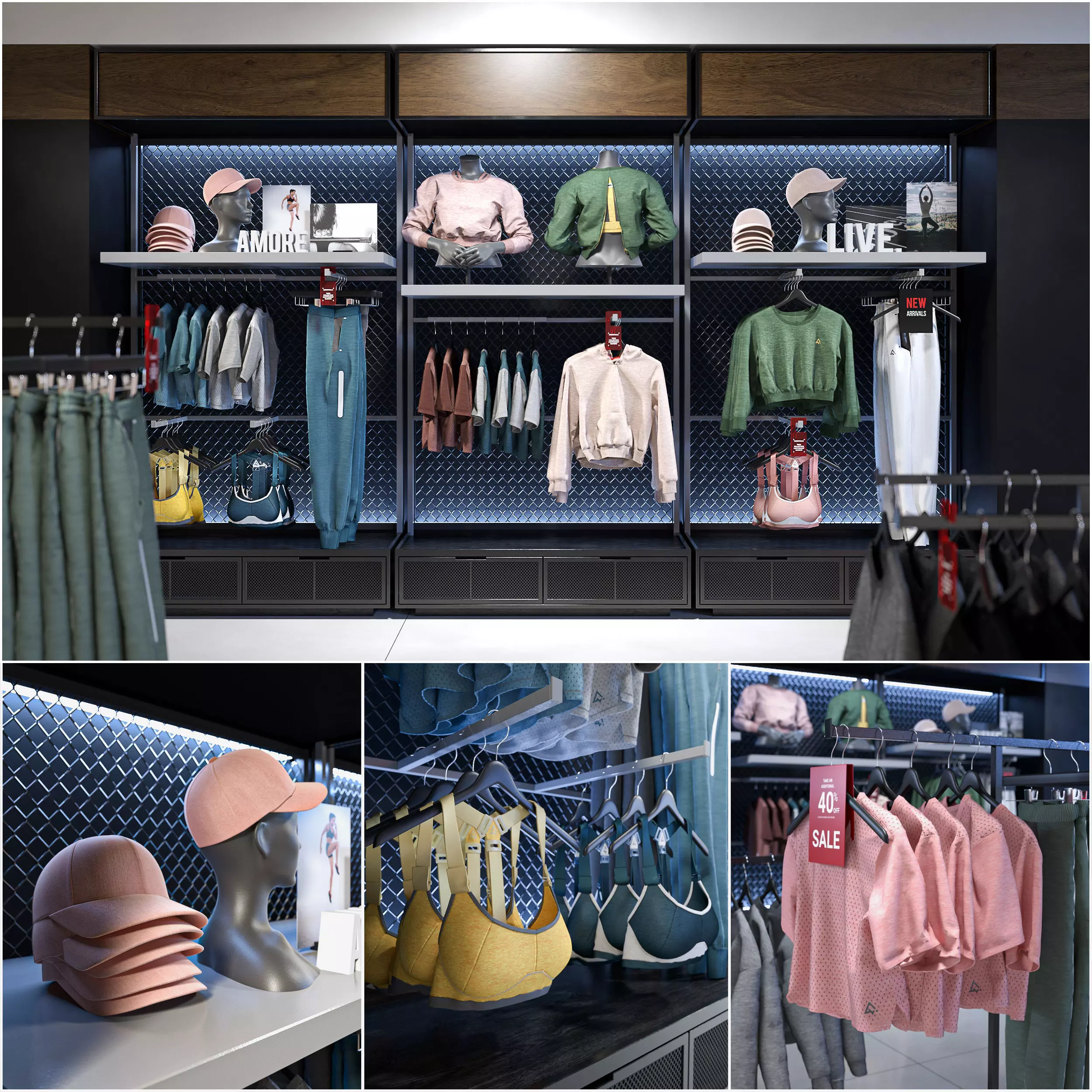 Clothes shop athletic wear 01 3D model_0