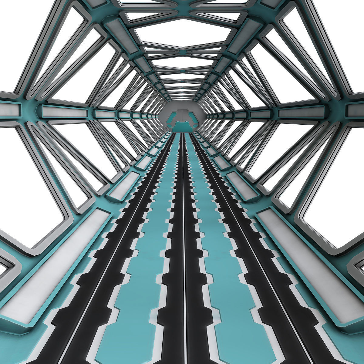 Sci Fi Modular levels 3d model Low-poly 3D model_2