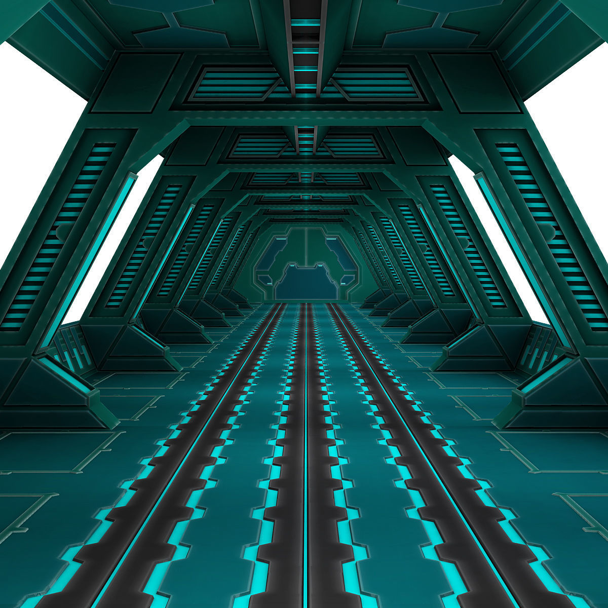 Sci Fi Modular levels 3d model Low-poly 3D model_1