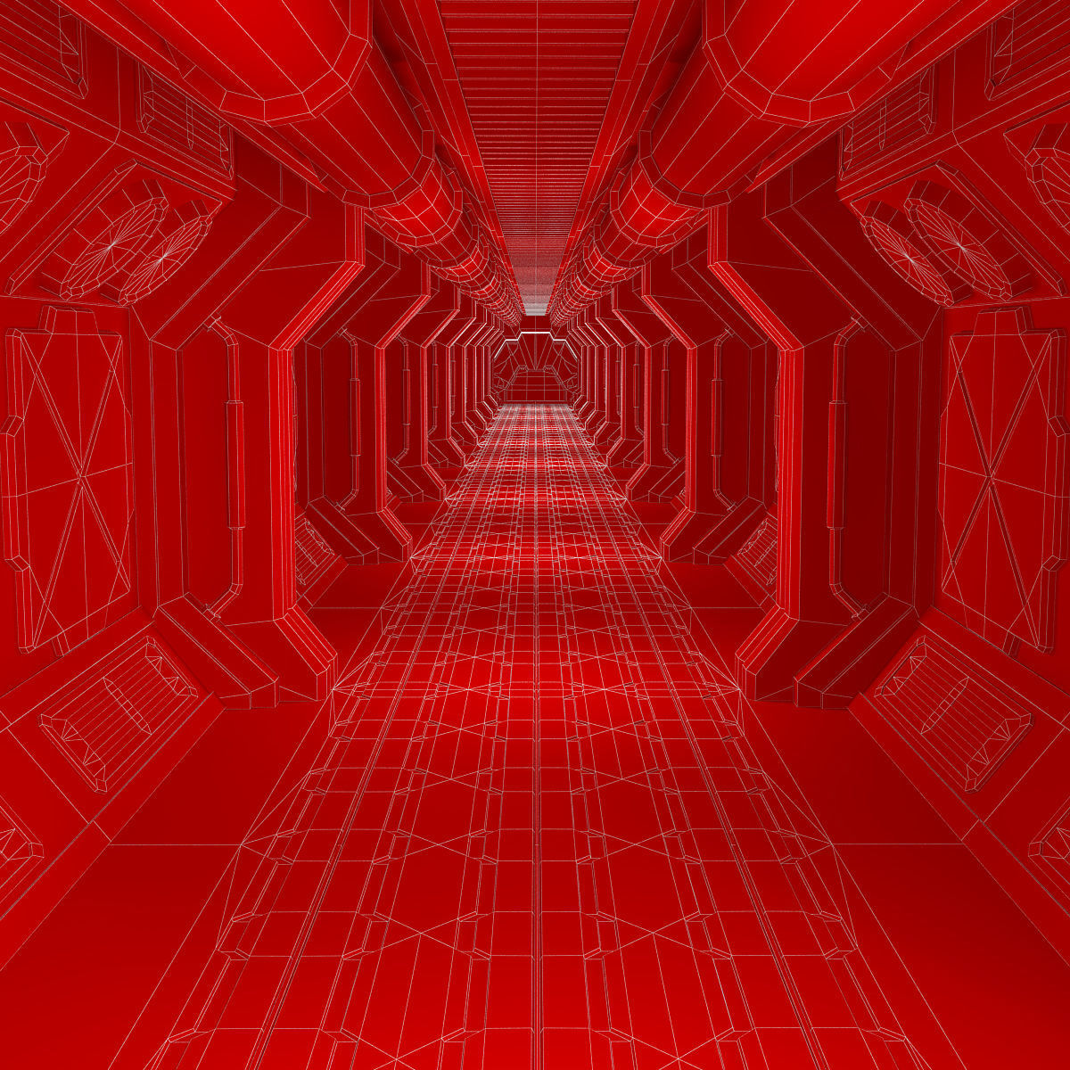 Sci Fi Modular levels 3d model Low-poly 3D model_11