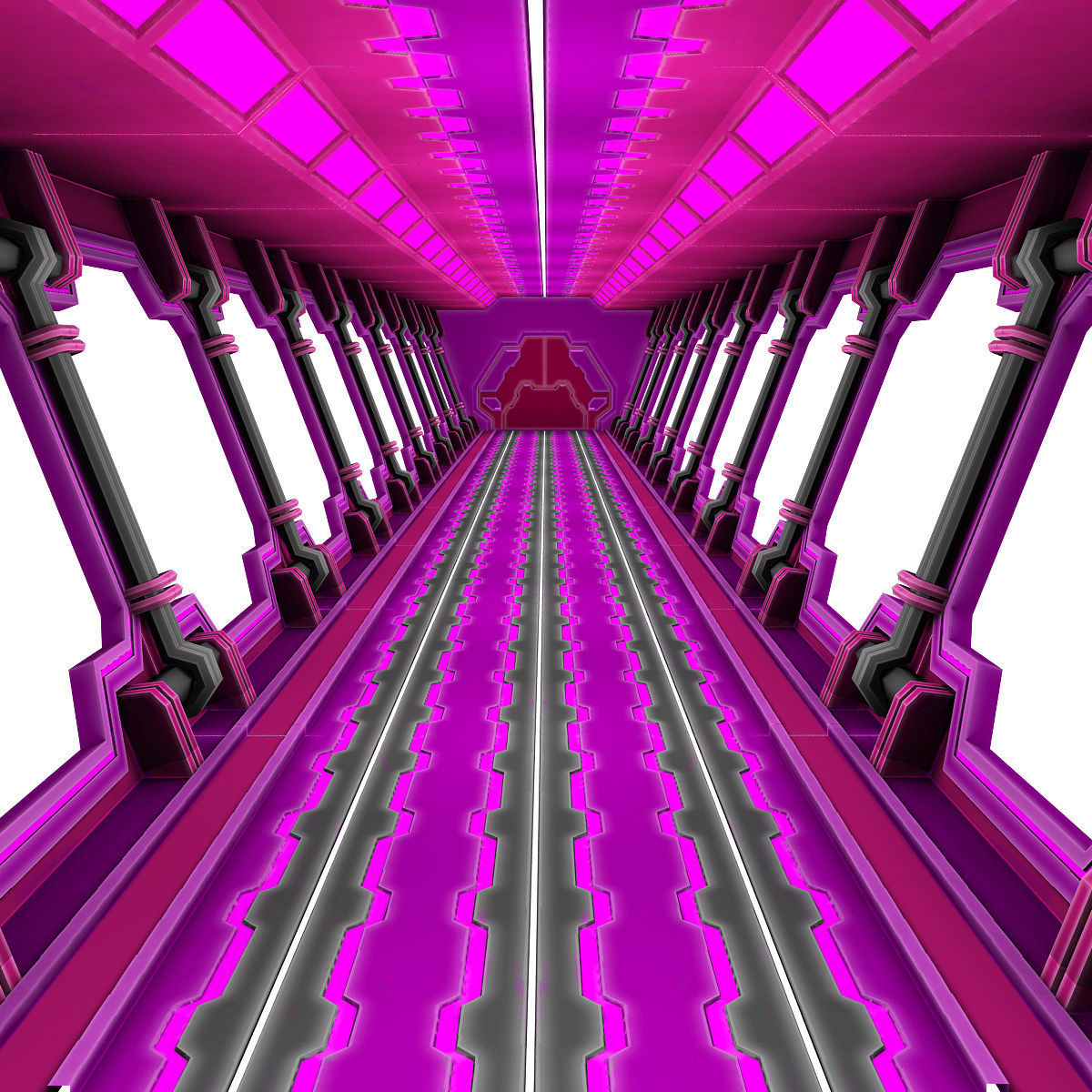 Sci Fi Modular levels 3d model Low-poly 3D model_5