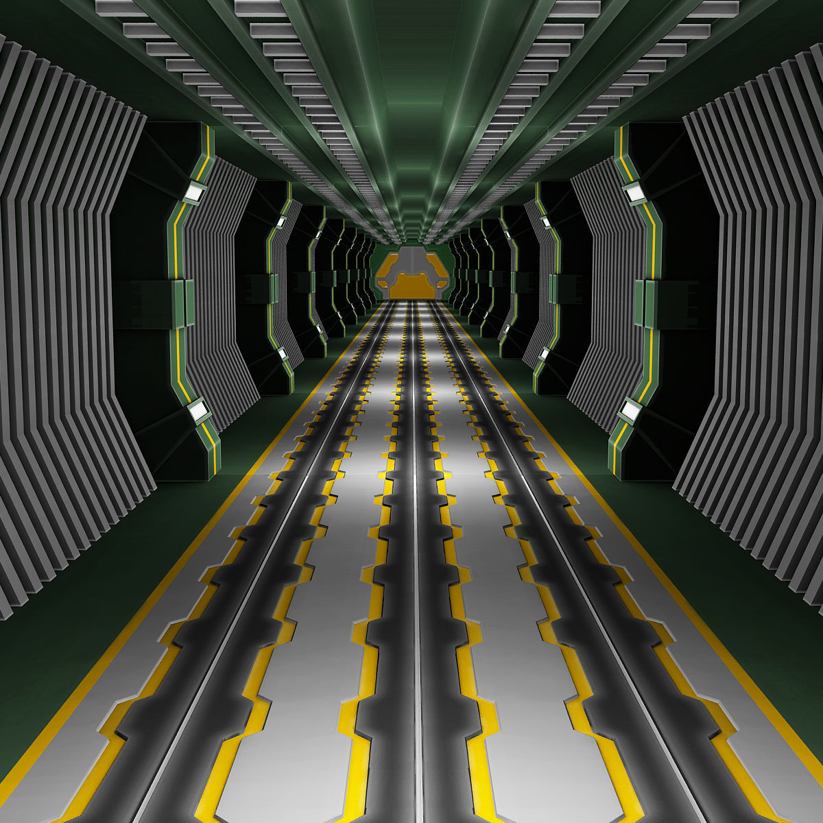 Sci Fi Modular levels 3d model Low-poly 3D model_4