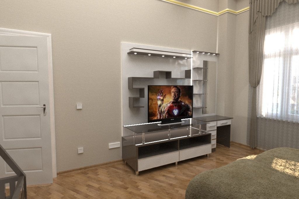 Modern Bedroom 3D model_3