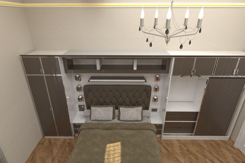 Modern Bedroom 3D model_4