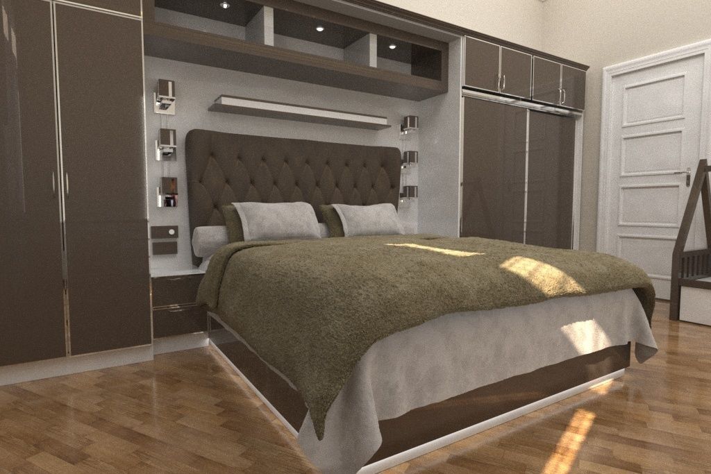 Modern Bedroom 3D model_2
