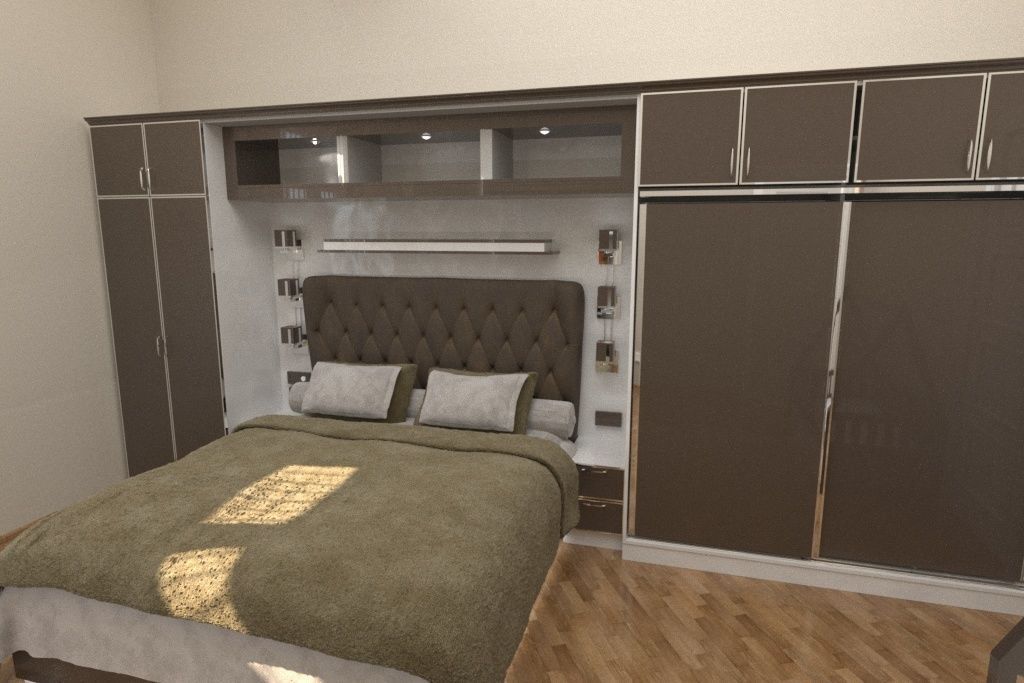 Modern Bedroom 3D model_1