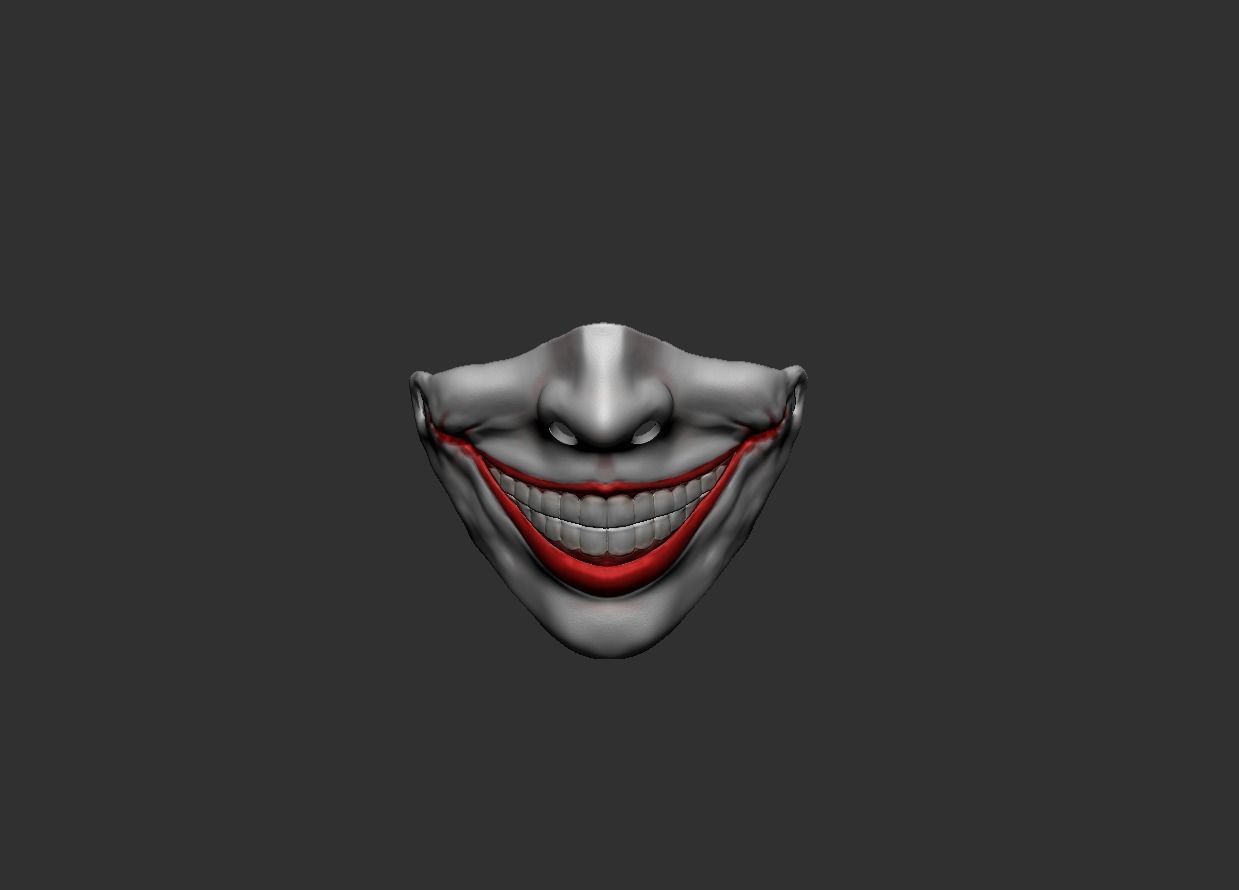 joker mask 3D model 3D printable CGTrader