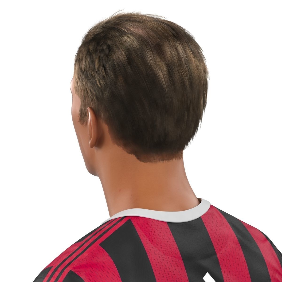 Soccer Player Milan with Hair 3D model_21