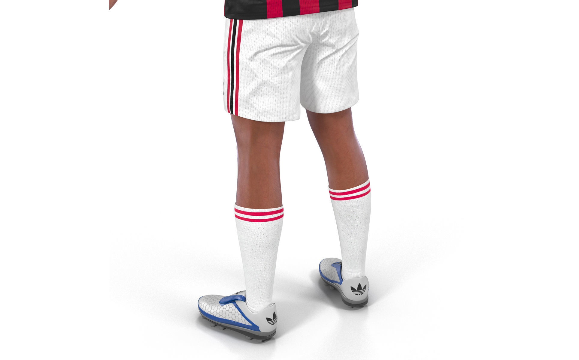 Soccer Player Milan with Hair 3D model_18