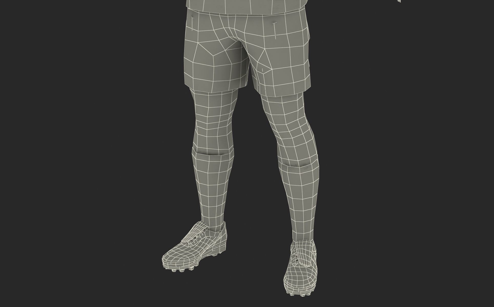 Soccer Player Milan with Hair 3D model_37