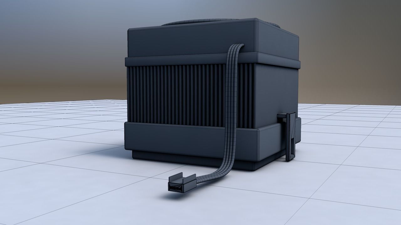 LED CPU Cooler 3D model_9