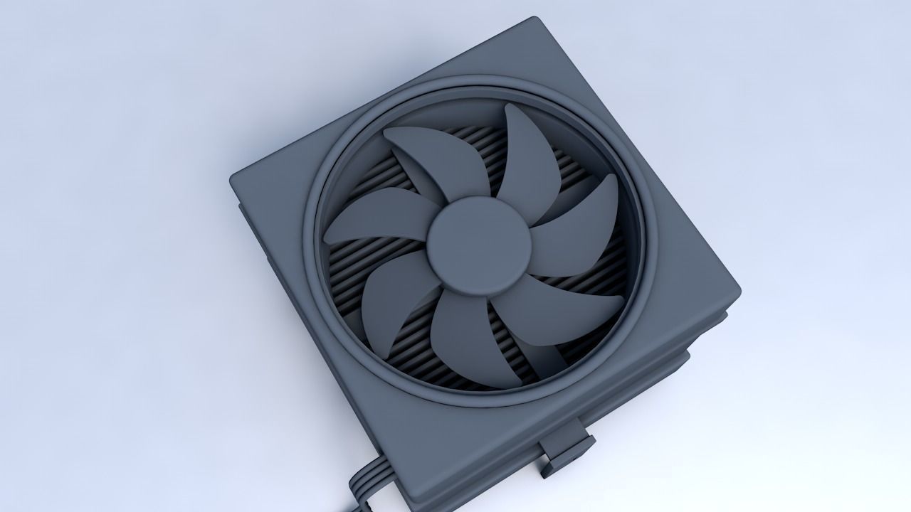 LED CPU Cooler 3D model_3