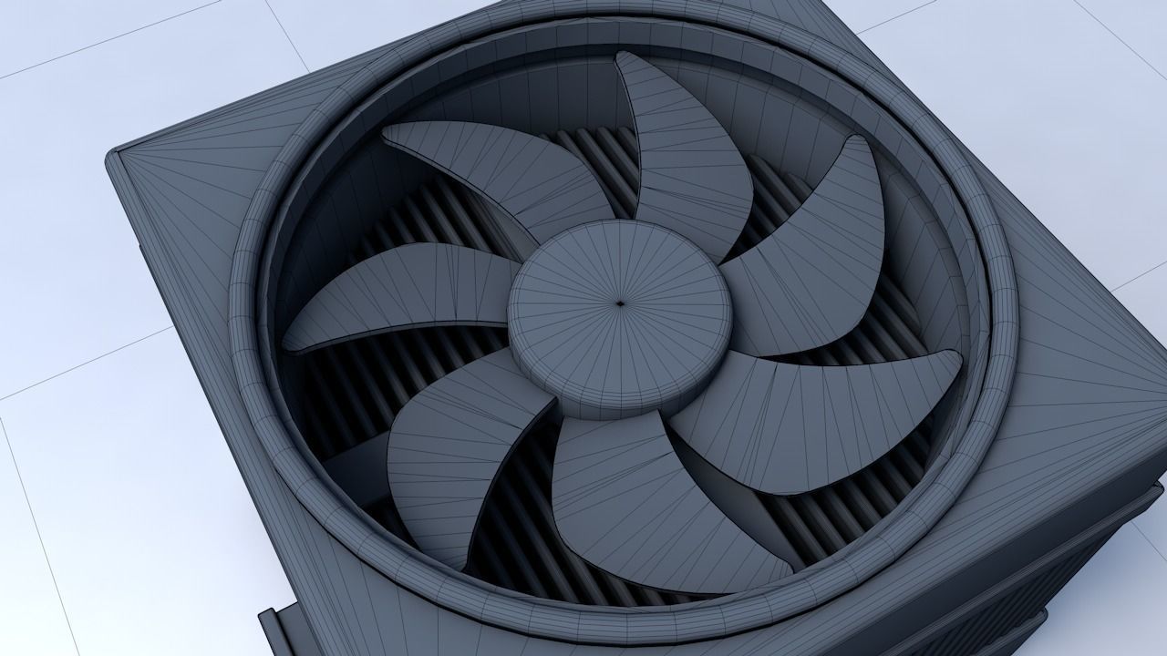 LED CPU Cooler 3D model_6