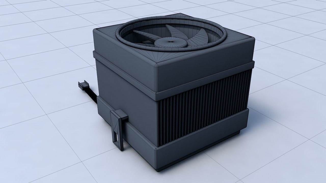 LED CPU Cooler 3D model_7