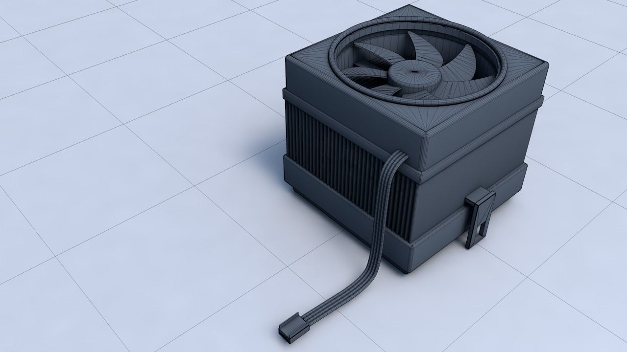 LED CPU Cooler 3D model_8