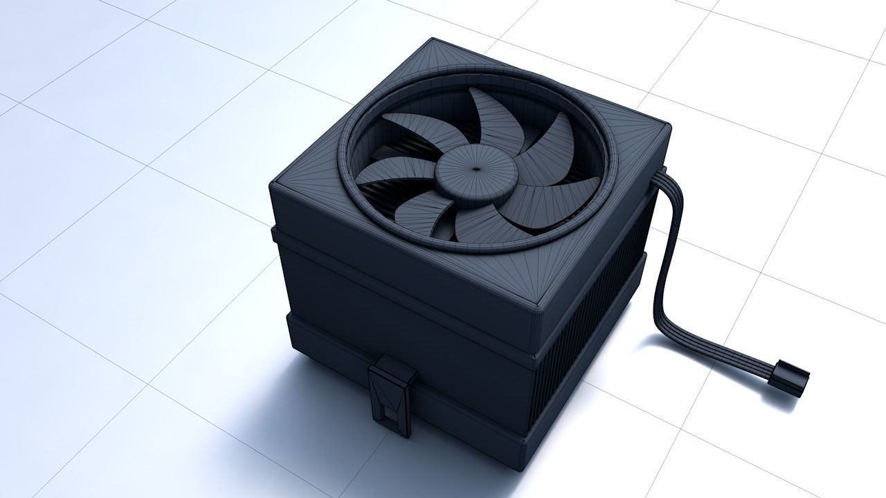 LED CPU Cooler 3D model_5