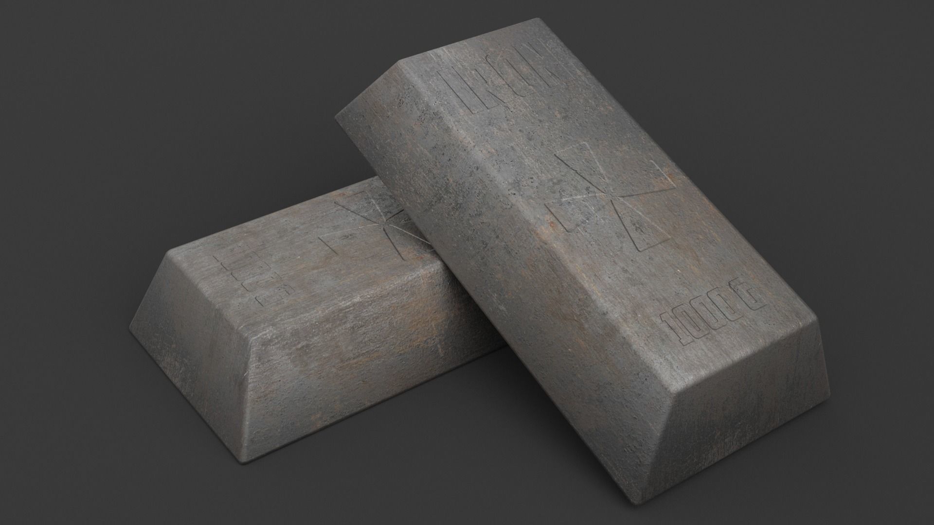 20 INGOTS PACK Low-poly 3D model_30