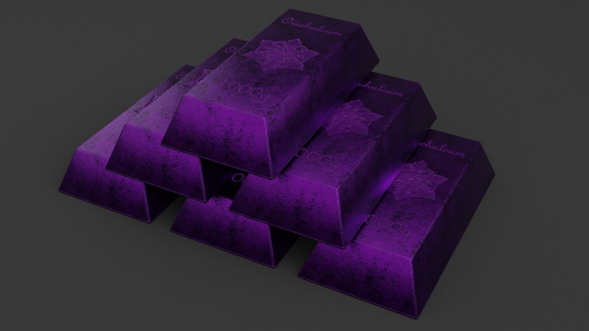 20 INGOTS PACK Low-poly 3D model_43