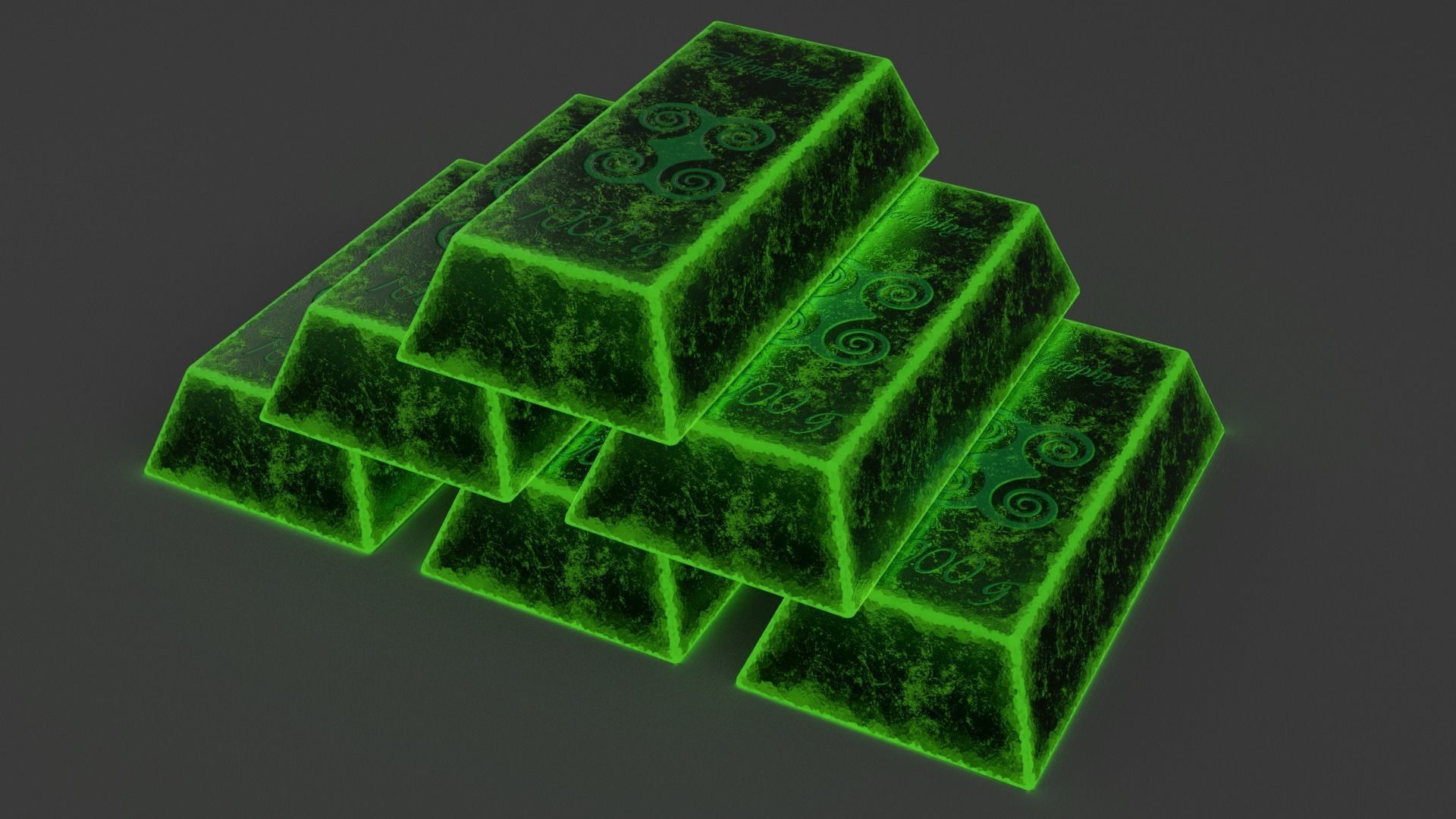 20 INGOTS PACK Low-poly 3D model_4