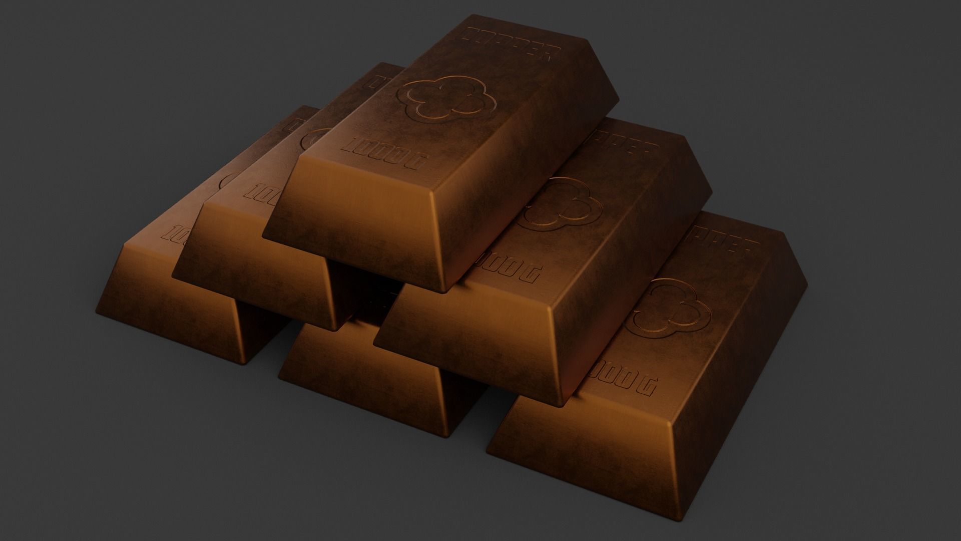 20 INGOTS PACK Low-poly 3D model_10