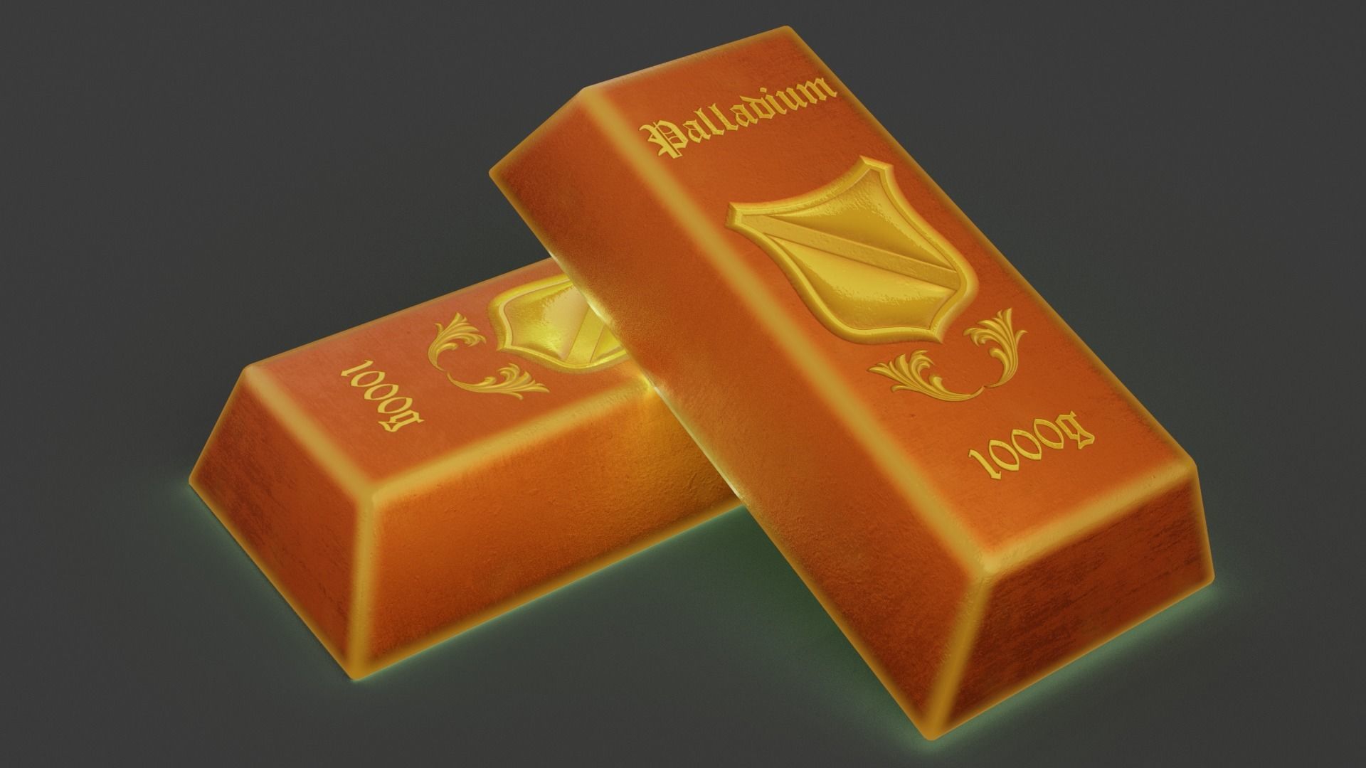 20 INGOTS PACK Low-poly 3D model_45