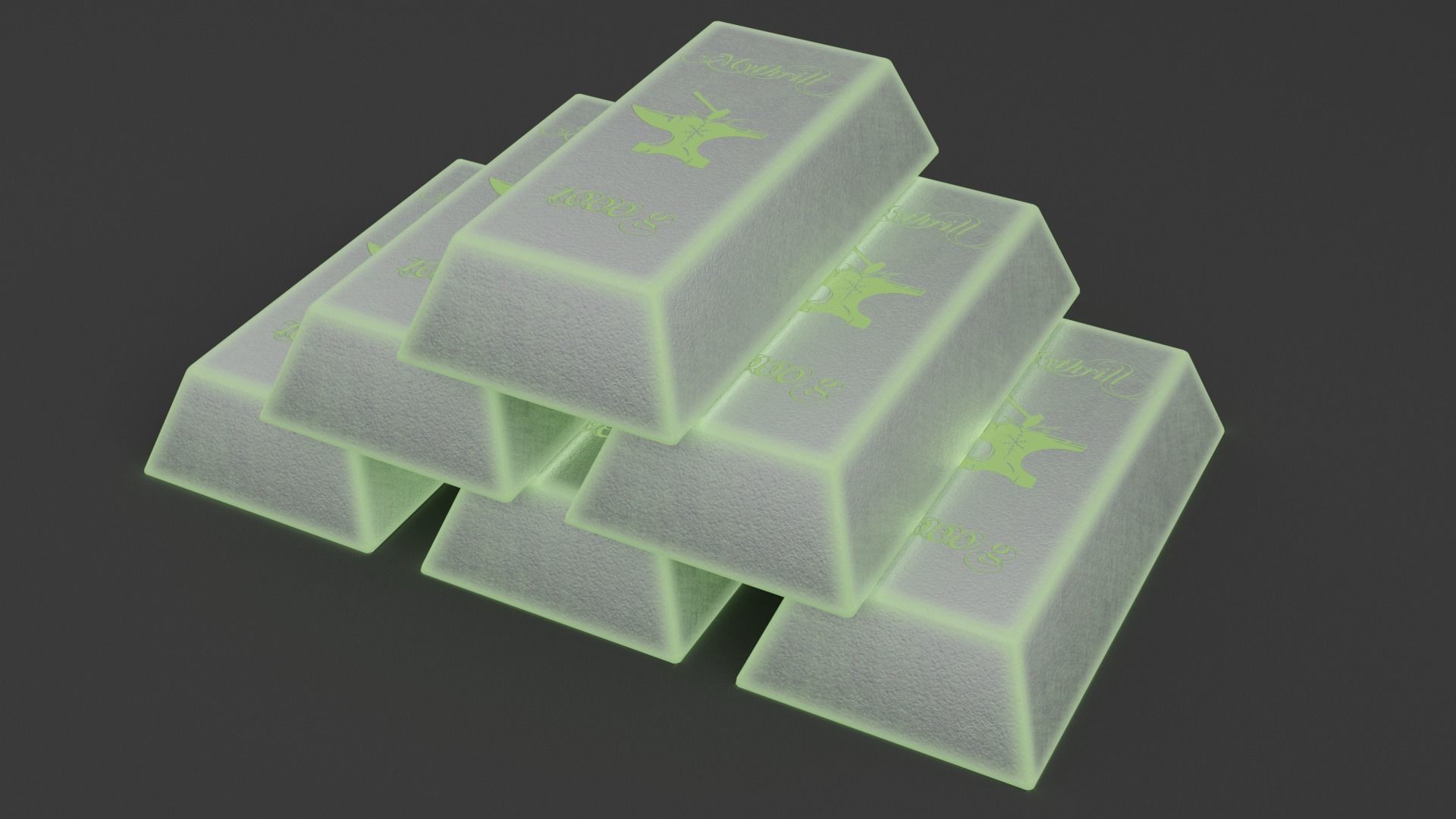 20 INGOTS PACK Low-poly 3D model_40