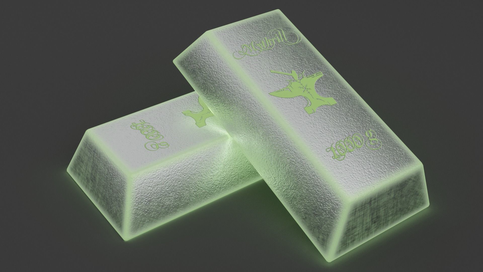 20 INGOTS PACK Low-poly 3D model_39