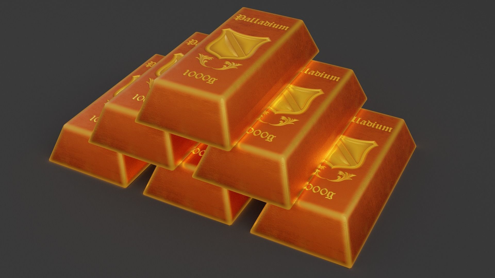 20 INGOTS PACK Low-poly 3D model_46